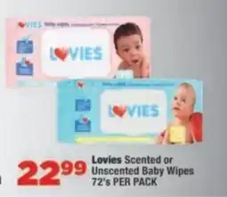OK Foods Lovies Scented or Unscented Baby Wipes offer