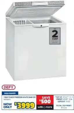 Russells Defy 19SLT Chest Freezer White DMF470 offer
