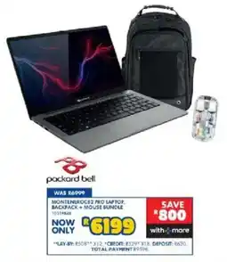 Russells Packard Bell MontenoreC82 Pro Laptop Backpack + Mouse Bundle offer
