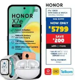Russells HONOR X7e 128GB offer