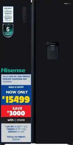 Russells Hisense 541LT Side by Side Fridge Freezer offer