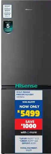 Russells Hisense 223LT Fridge Freezer offer