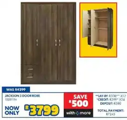 Russells JACKSON 3 DOOR ROBE offer