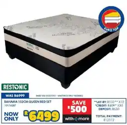 Russells Restonic Bahama 152cm Queen Bed Set offer