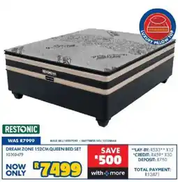 Russells Restonic Dream Zone 152cm Queen Bed Set offer