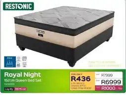 Sleepmasters Restonic Royal Night 152cm Queen Bed Set offer