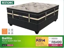 Sleepmasters Ballito 152cm Queen Bed Set offer