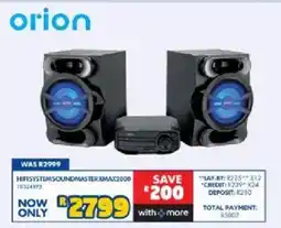 Russells Orion HIFISYSTEMSOUNDMASTERXMAX2000 offer