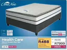 Sleepmasters Cloud Nine Health Care 152cm Queen Bed Set offer