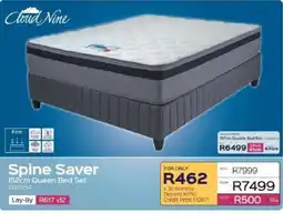 Sleepmasters Cloud Nine Spine Saver 152cm Queen Bed Set offer