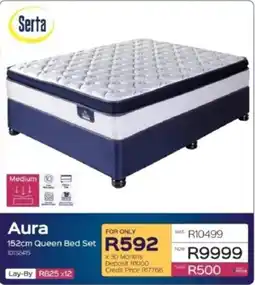 Sleepmasters Serta Aura 152cm Queen Bed Set offer