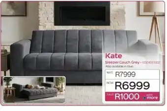 Kate Sleeper Couch Grey