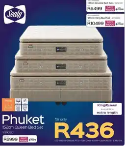 Sleepmasters Sealy Phuket 152cm Queen Bed Set offer