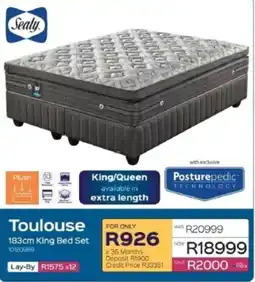 Sleepmasters Sealy Toulouse 183cm King Bed Set offer