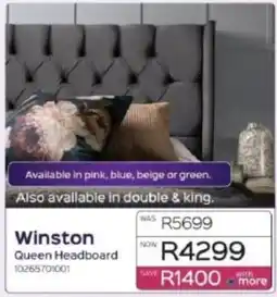 Sleepmasters Winston Queen Headboard offer
