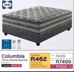 Sleepmasters Sealy Columbia 137cm Double Bed Set offer