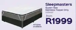 Sleepmasters Sleepmasters Queen Size Mattress Topper Only offer