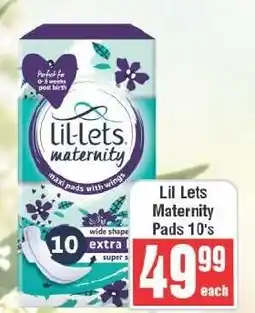 Frontline Lil Lets Maternity Pads offer