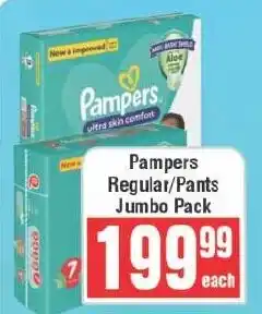 Frontline Pampers Regular/Pants Jumbo Pack offer