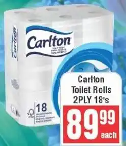 Frontline Carlton Toilet Rolls 2PLY 18's offer