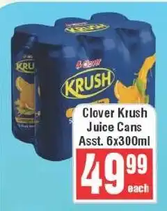 Frontline Clover Krush Juice Cans offer