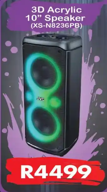 3D Acrylic 10" Speaker (XS-N8236PB)