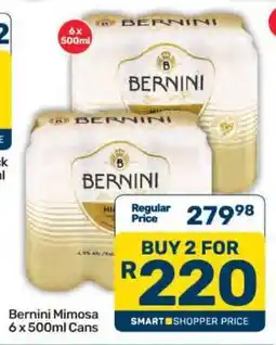 Pick n Pay Bernini Mimosa 6 x 500ml Cans offer