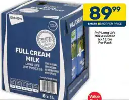 Pick n Pay PnP Long Life Milk Assorted 6 x 1 Litre Per Pack offer