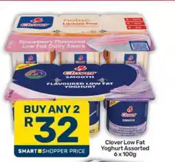 Pick n Pay Clover Low Fat Yoghurt Assorted 6 x 100g offer