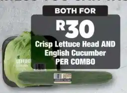 OK Foods Crisp Lettuce Head AND English Cucumber offer