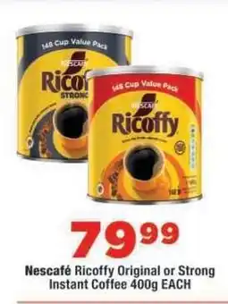OK Foods Nescafé Ricoffy Original or Strong Instant Coffee 400g EACH offer