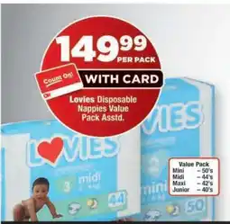 OK Foods Lovies Disposable Nappies Value Pack Asstd offer