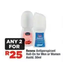 OK Foods Renew Antiperspirant Roll-On offer