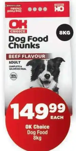 OK Foods OK Choice Dog Food 8kg offer