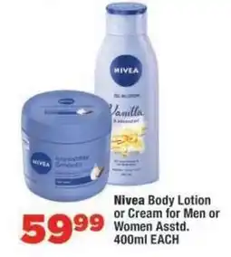 OK Foods Nivea Body Lotion or Cream offer