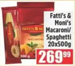 Devland Cash And Carry Fatti's & Moni's Macaroni/Spaghetti offer