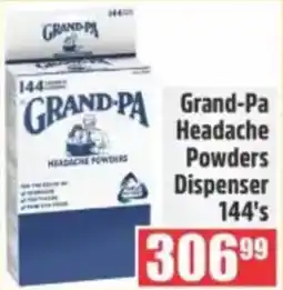 Devland Cash And Carry Grand-Pa Headache Powders Dispenser offer