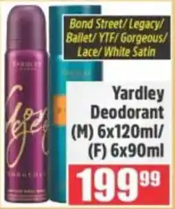 Devland Cash And Carry Yardley Deodorant offer