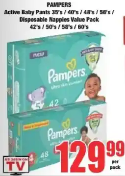 Boxer Pampers Active Baby Pants / Disposable Nappies offer