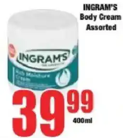 Boxer INGRAM'S Body Cream Assorted offer