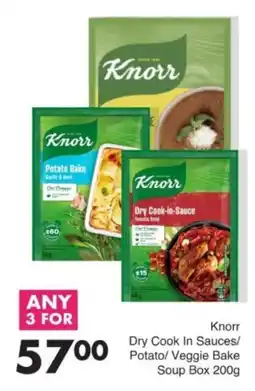 Save Hyper Knorr Dry Cook In Sauces/Potato/Veggie Bake Soup Box offer
