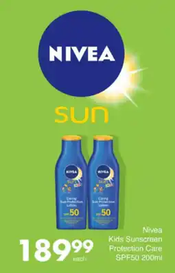 Save Hyper Nivea Kids Sunscreen Protection Care SPF50 offer