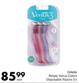 Save Hyper Gillette Simply Venus Colors Disposable Razors 3's offer