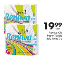 Save Hyper Renova Ole Paper Towels offer