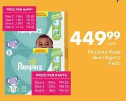 Save Hyper Pampers Mega Box Diapers/Pants offer