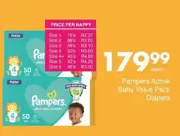 Save Hyper Pampers Active Baby Value Pack Diapers offer