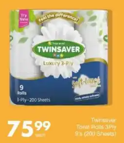 Save Hyper Twinsaver Toilet Rolls 3Ply offer