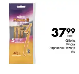 Save Hyper Gillette Minora Disposable Razor's offer