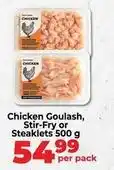 Food Lover's Market Checkers - chicken gouash, stir-fry or steaklets offer