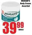 Boxer Ingram's - body cream offer